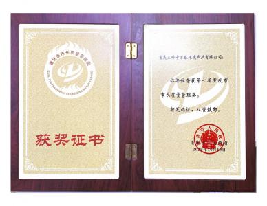 第七屆重慶市市長質量管理獎